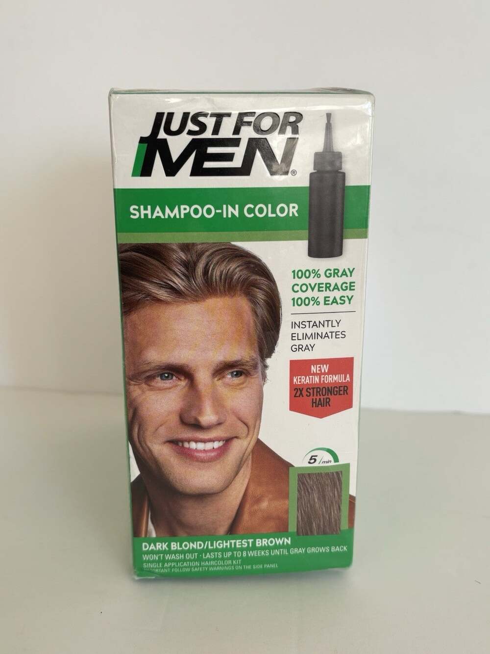 3 PACK Just For Men H-15 Dark Blond / Lightest Brown - Shampoo In Hair Color